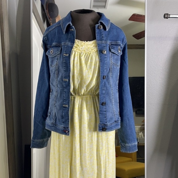 Yellow cotton maxi dress (XS) - Picture 5 of 14